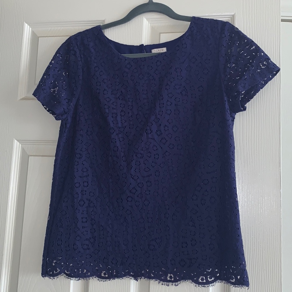 Jcrew lace eyelet blouse